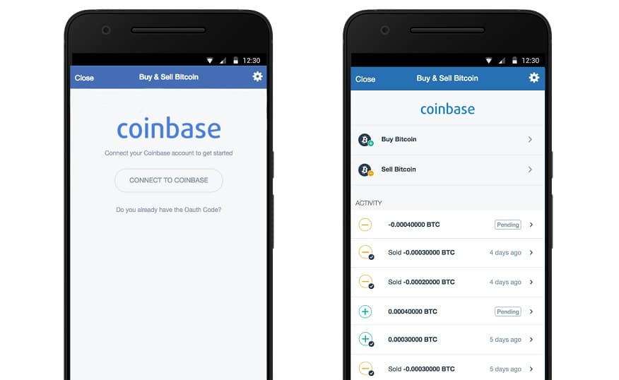 Coinbase gets integrated into the Copay wallet so users can buy and sell bitcoin