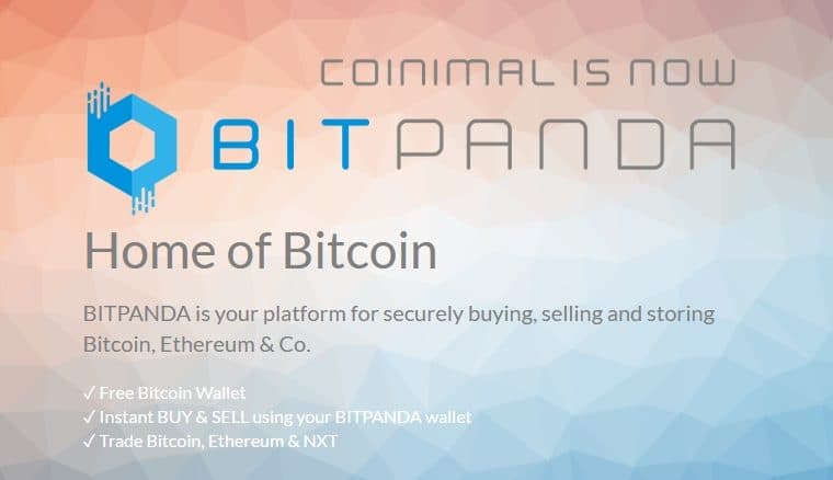 Coinimal re-brands to BITPANDA, launches new features including bitcoin wallet