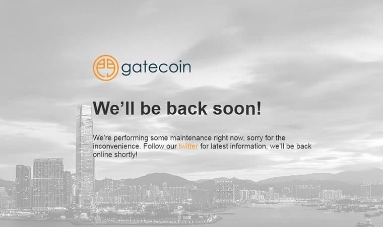 Gatecoin website is down due to exchange hot wallet hack