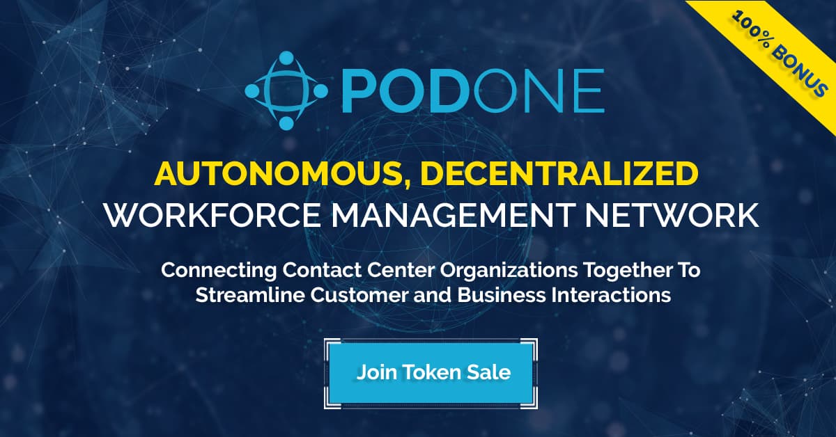 PR: PodOne, the Uber of In-House and Remote Contact Center Agents, Files US Patent and Launches Pre-ICO Campaign