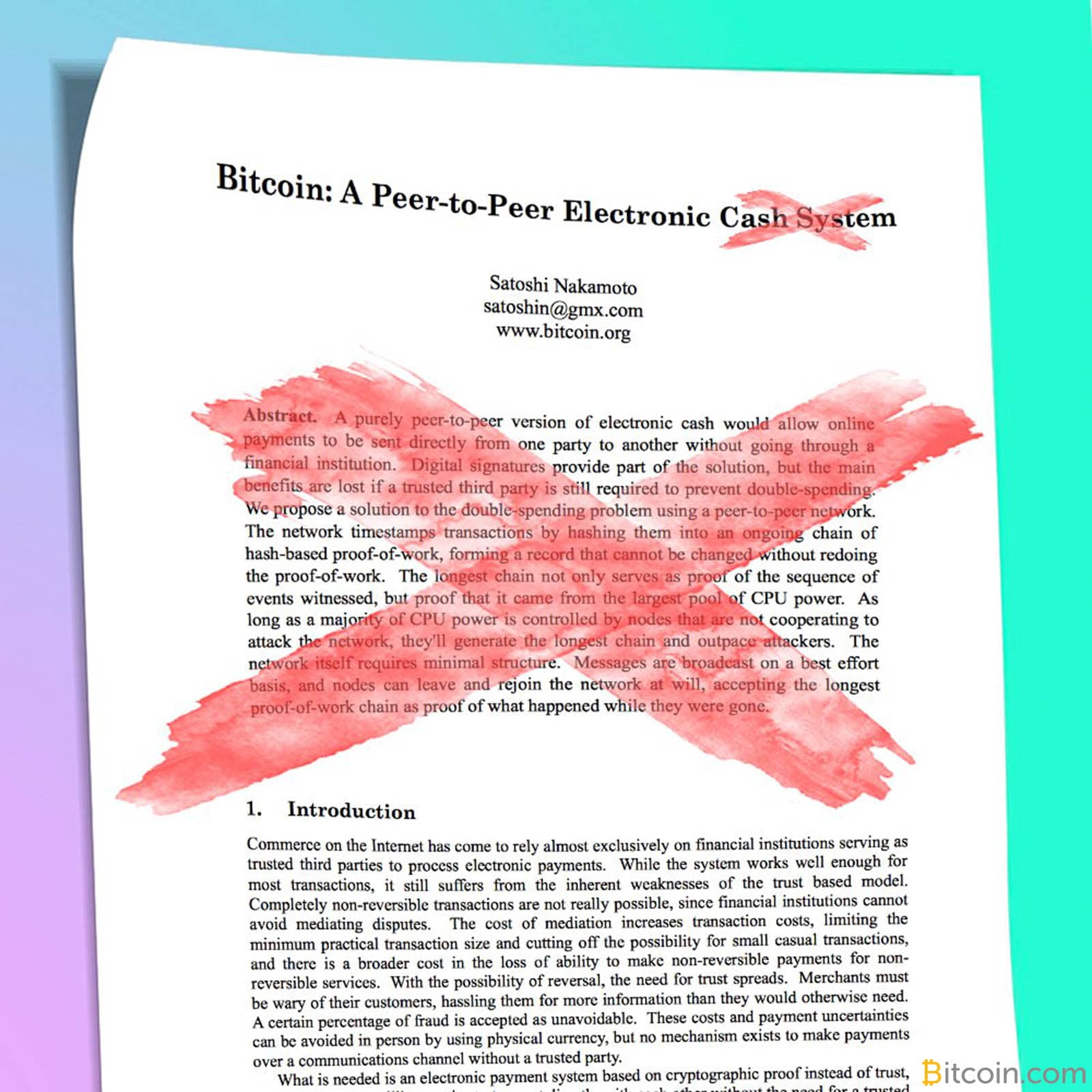 Bitcoin.org Owner Wants to Revise Satoshi's White Paper