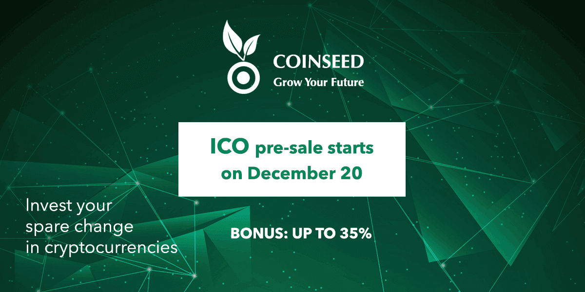 PR: Investing Platform Coinseed Announces ICO Pre-Sale for Spare Change Investment in Cryptos