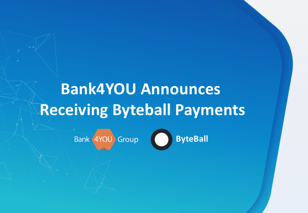 PR: Bank4YOU Announces Receiving Byteball Payments