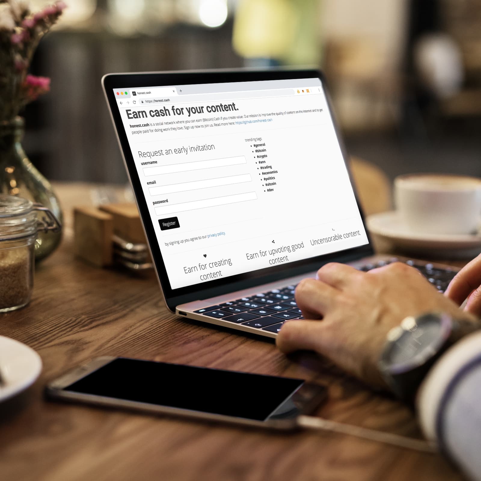 Content Creators Can Earn BCH Using the Honest Cash Platform