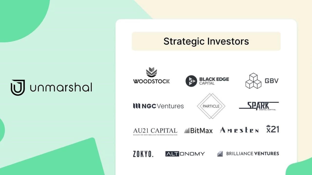 Unmarshal Raises $2.6M USD From Industry Heavyweights to Build Multi-Chain Data Indexing Protocol