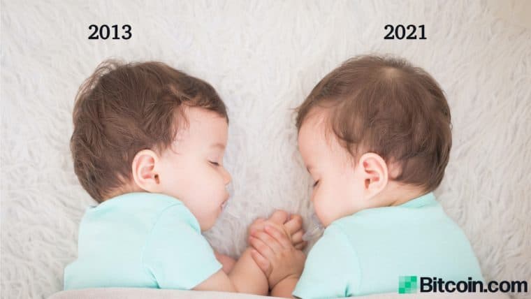 BTC Supporters Call Price Drop a Mid-Bull Run Break, 2021 Bitcoin Chart Pattern Similar to 2013 Bull Run