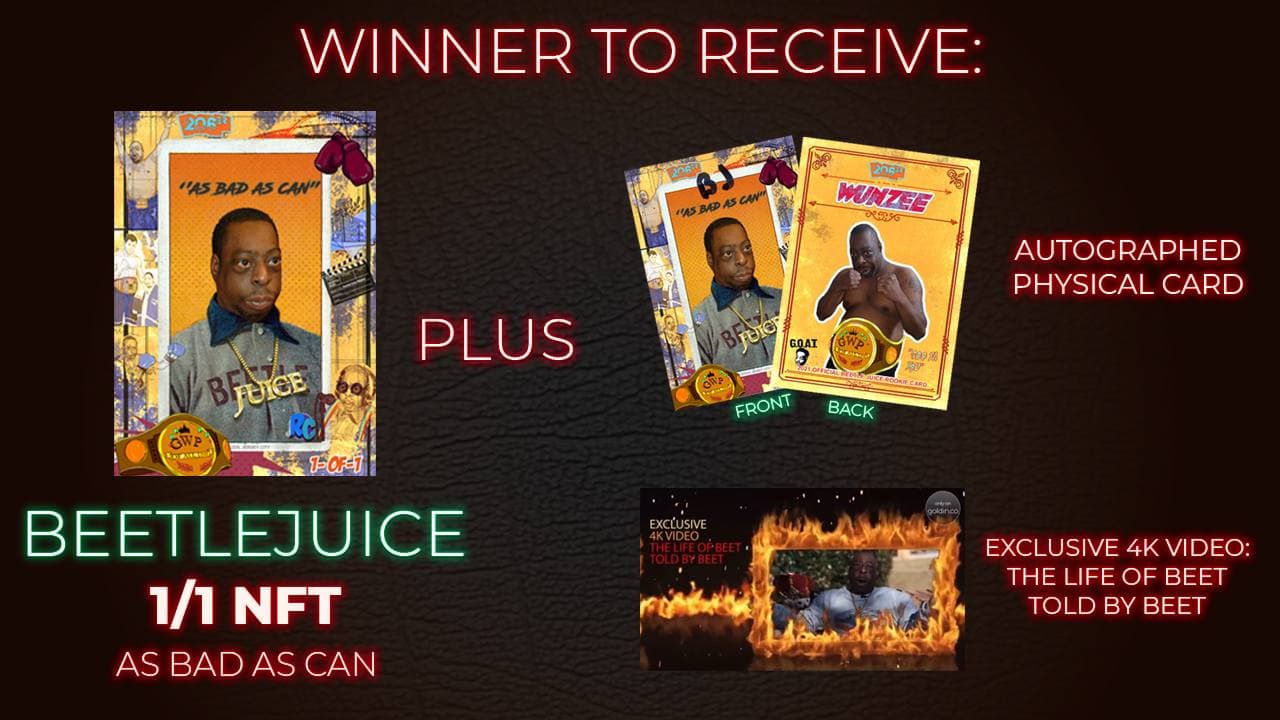 Beetlejuice’s NFT Surpasses Top Collectibles of Tom Brady, Superman and Michael Jackson at Goldin Auctions