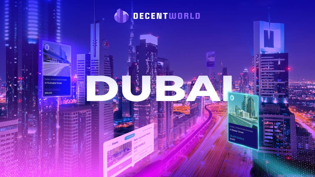 DecentWorld Launches the First 3D City Environment - Downtown Dubai