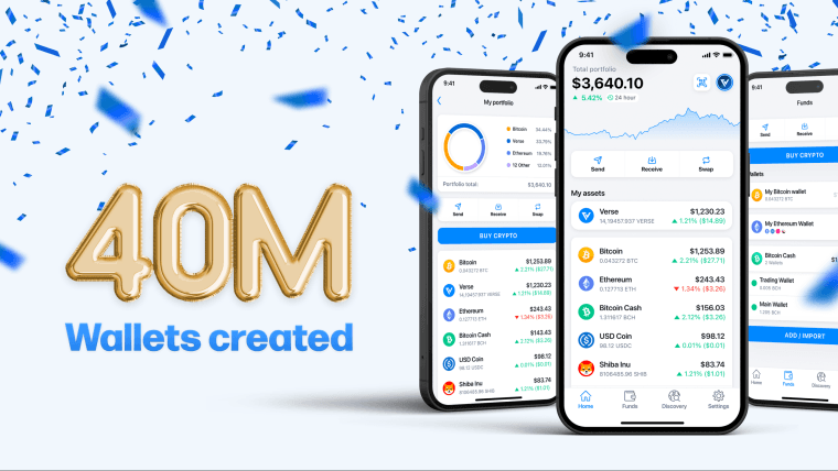 Bitcoin.com Wallet Celebrates Major Milestone With 40 Million Crypto Wallets Created