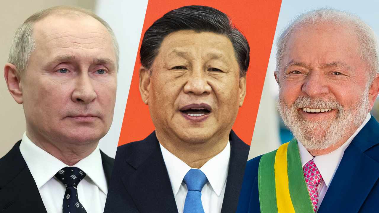 Xi Jinping and Putin Discuss BRICS Cooperation With Brazil's President