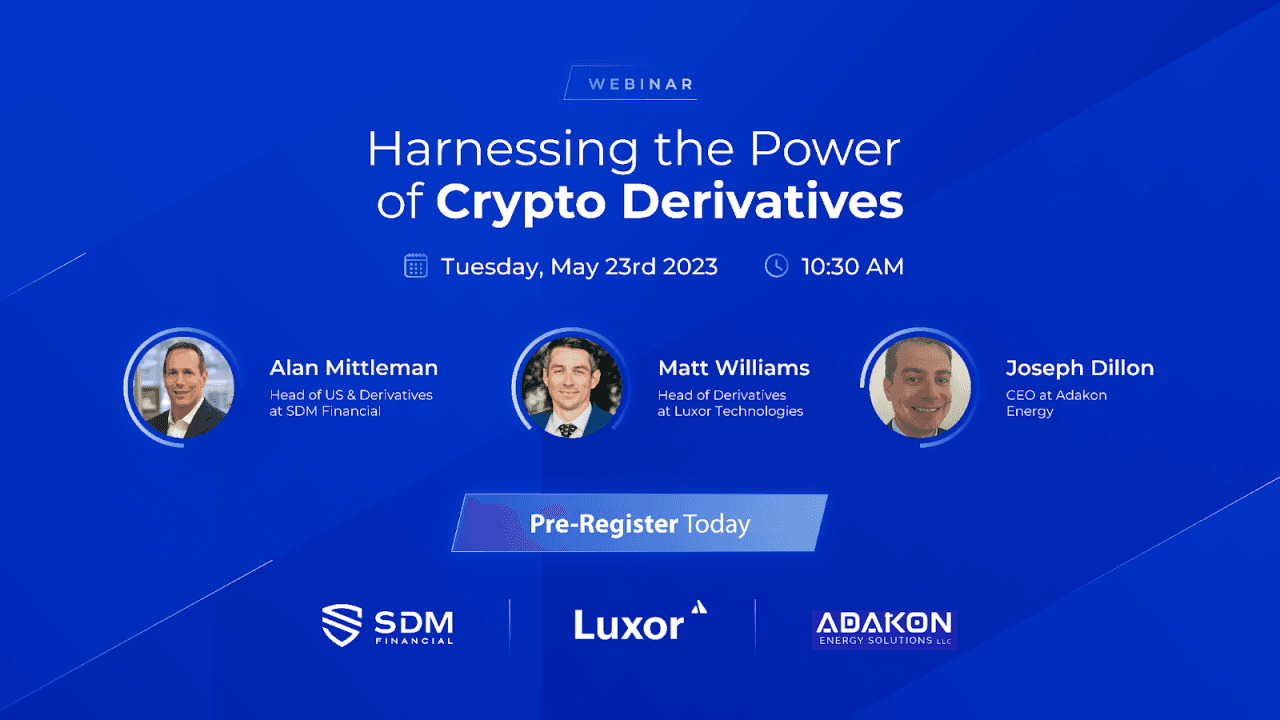 SDM Financial to Present Informative Webinar on Digital Asset Derivatives for Miners, Funds, and HNWIs
