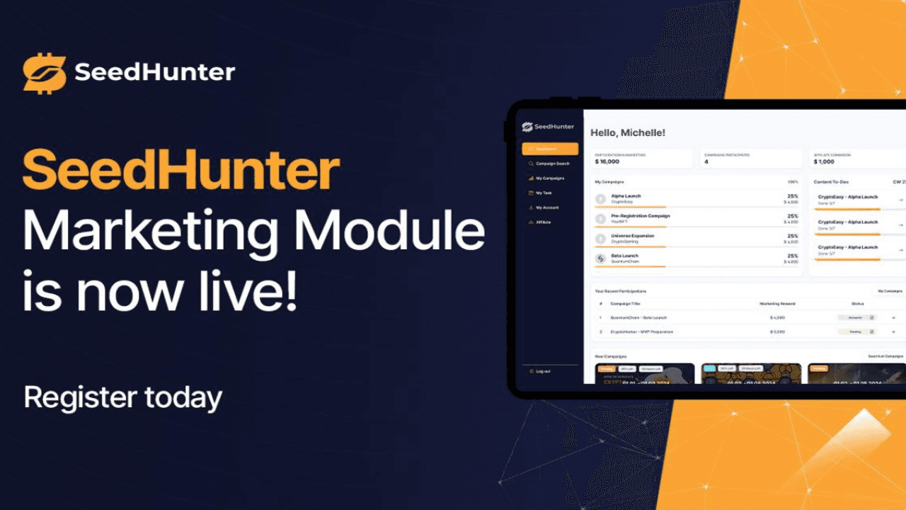 SeedHunter Marketing Module Is Live - Web3 Influencer Campaigns With Payment in Stable Coins