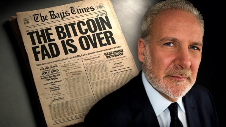 L'économiste Peter Schiff déclare que la mode du Bitcoin est terminée alors que le prix de l'or monte en flèche