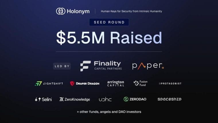 Holonym Foundation Emerges With $5.5 Million Seed Funding to Provide Global Digital Personhood With Human Keys