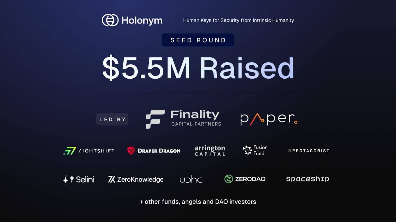Holonym Foundation Emerges With $5.5 Million Seed Funding to Provide Global Digital Personhood With Human Keys