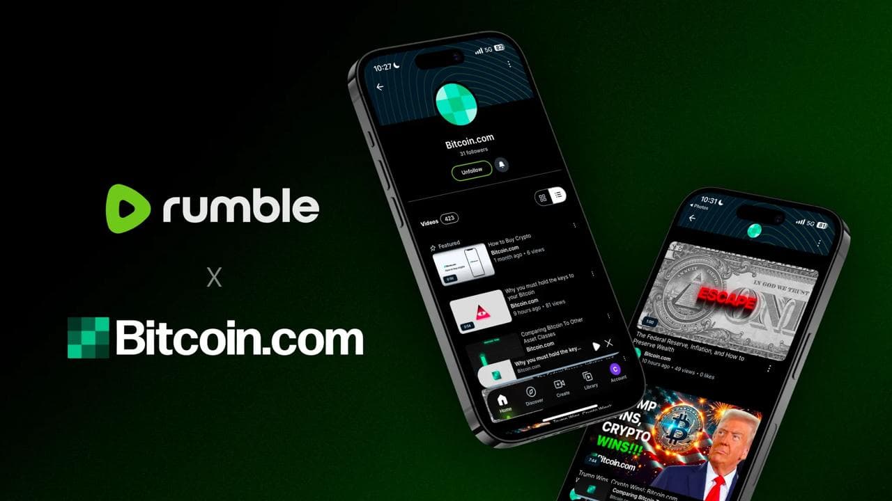 Bitcoin.com тепер доступний на Rumble: нова ера для контенту про криптовалюту