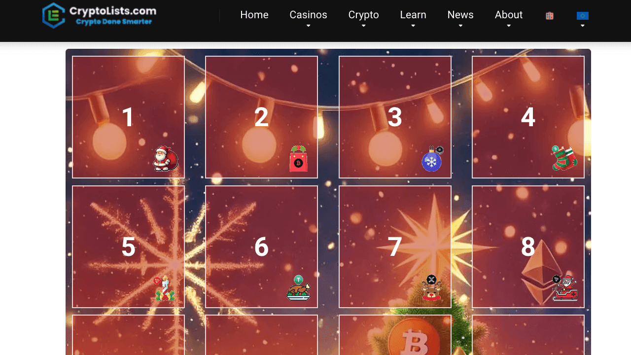 Christmas Calendar от Crypto Lists Привлекает Внимание