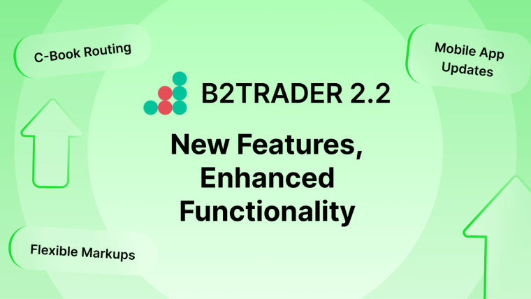 B2BROKER的B2TRADER重磅更新，新增C-Book路由、灵活的加价以及移动交易