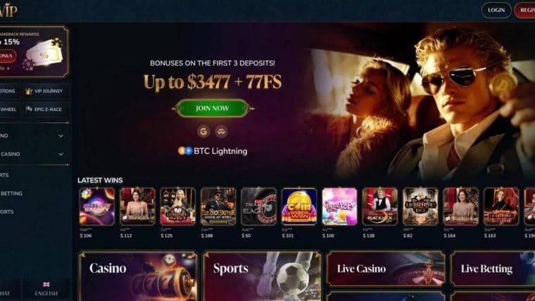 Crypto Devient Raffiné : Vipcasino Lance avec BTC Lightning, Remboursement Instantané et Plus