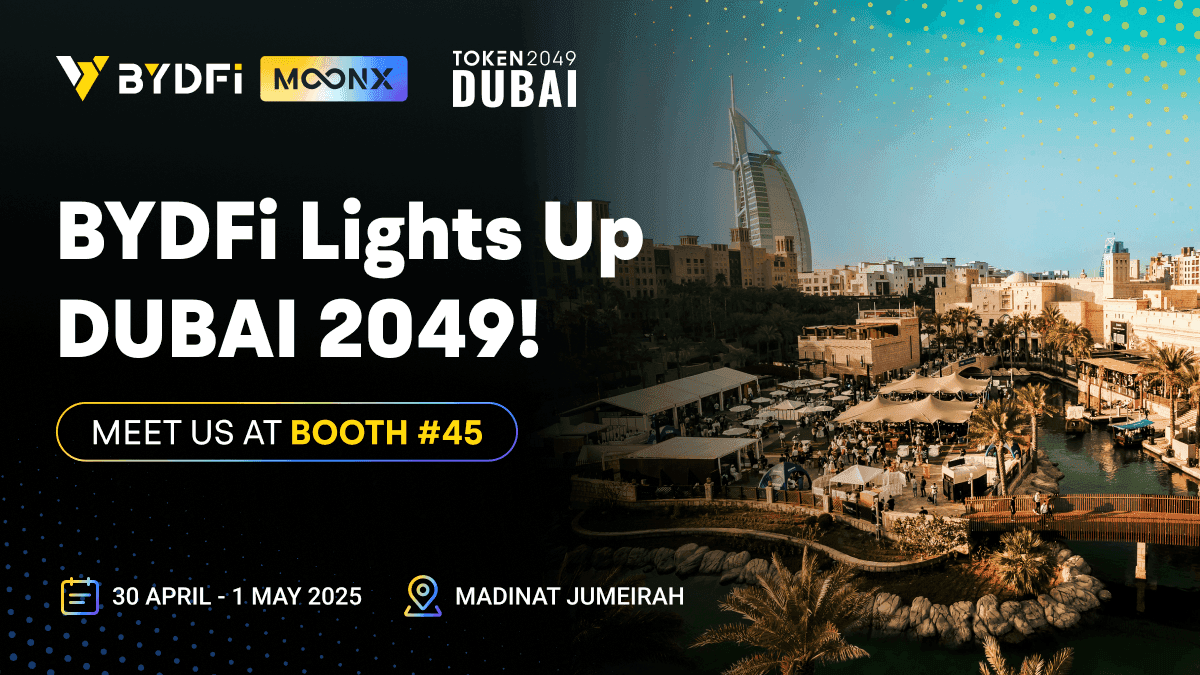 BYDFi blir officiell sponsor av TOKEN2049 Dubai, MoonX On-Chain Trading Tool gör sin debut i Mellanöstern