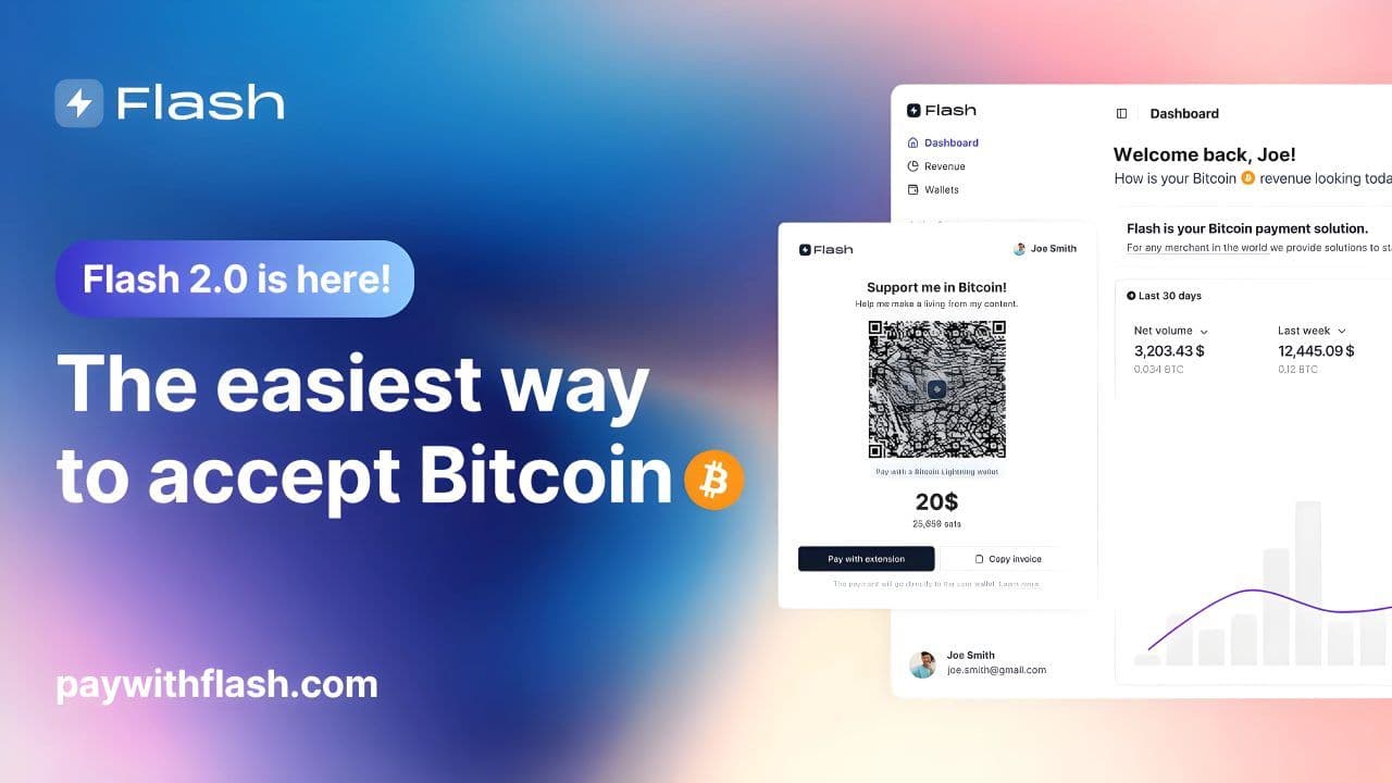 Flash 2.0 – The Easiest Way To Accept Bitcoin Payments