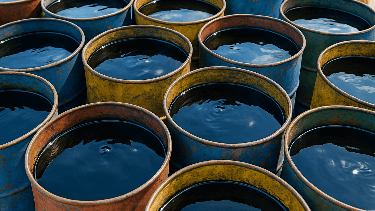 Olje faller 8,7 % fra forrige ukes topp da spenningene i Midtøsten ryster markedene