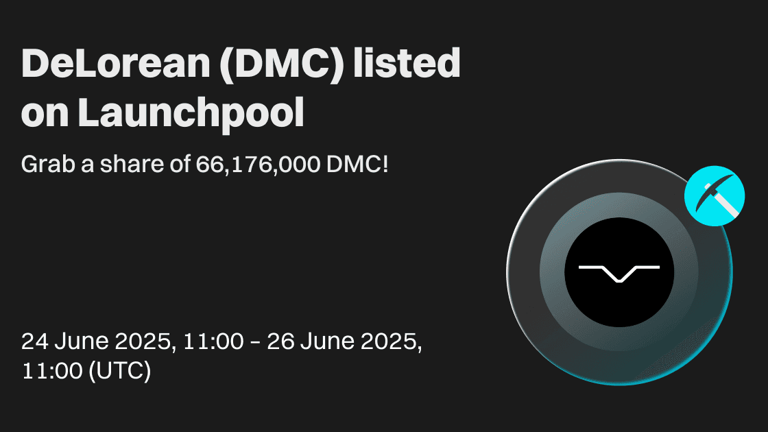 Bitget Launchpool per elencare DeLorean (DMC), offerta di 66 milioni di token in premi
