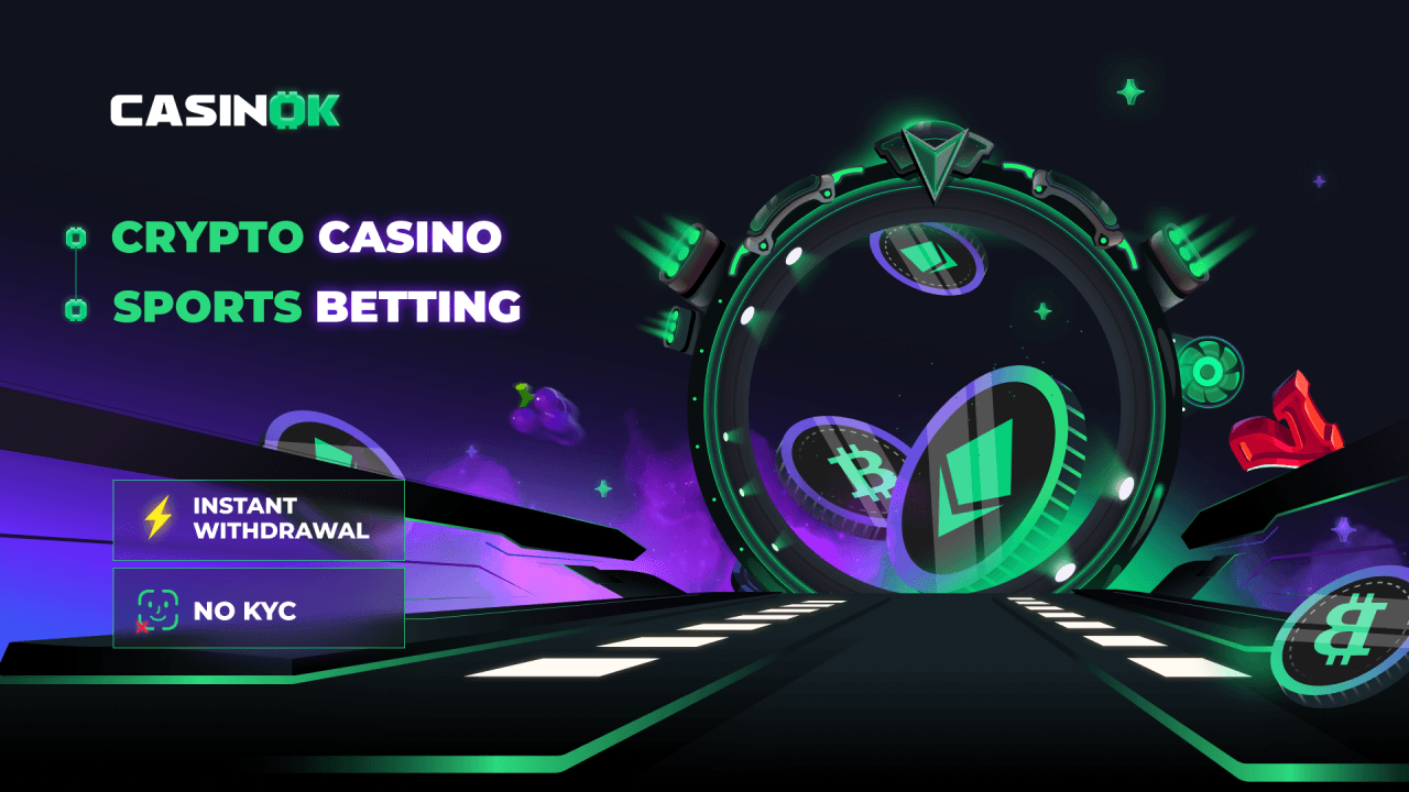 Casinok предлагает мгновенные выводы, без KYC и первоклассные программы лояльности в криптоиграх