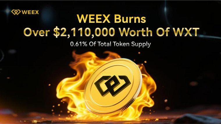 WEEX 燃烧 $200万 WXT，占总供应量的0.61%