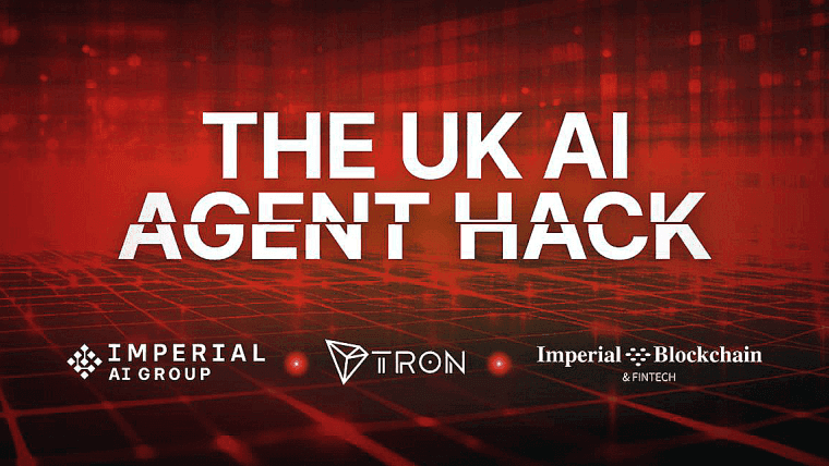 Justin Sun在伦敦帝国理工学院举办的英国AI代理黑客马拉松中被评为最佳区块链创新者，TRON DAO为冠名赞助商