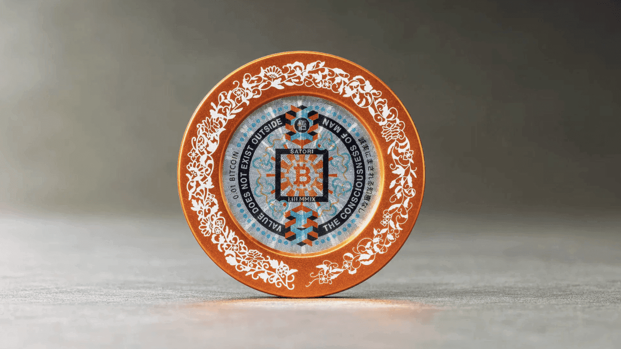 Pièces de collection Bitcoin physiques Satori Coins de retour avec le modèle premium 'Gi'