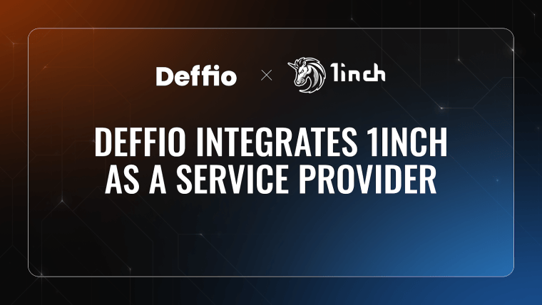Deffio 集成 1inch 以重新定义非托管钱包中的多链交换和桥接体验