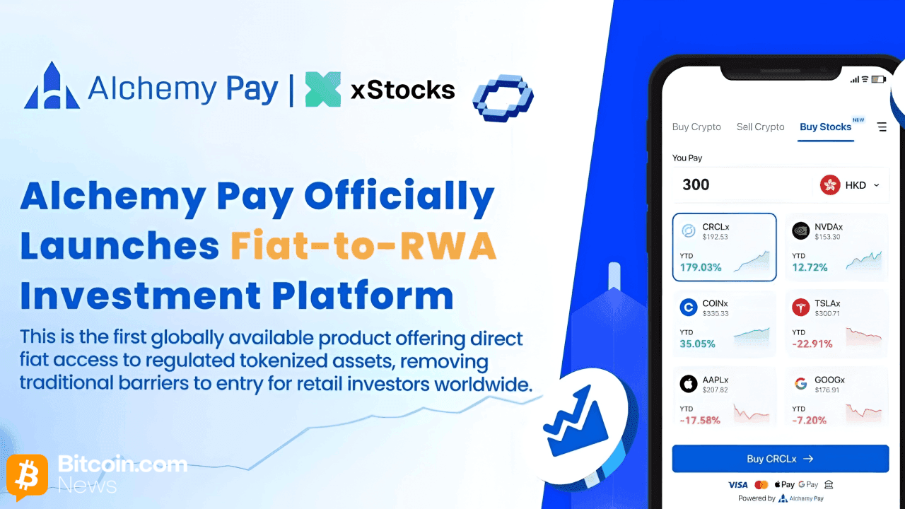 Alchemy Pay lancerer Fiat-til-RWA-platform med Visa, Mastercard og xStocks support, bringer Wall Street til brugere verden over