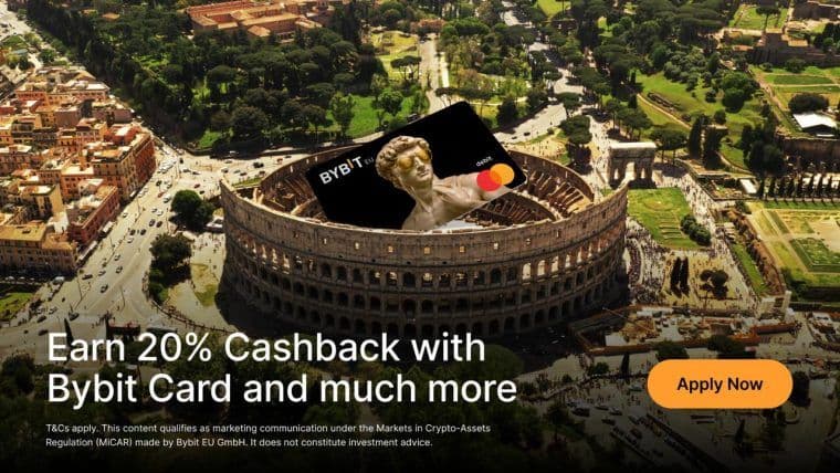 Bybit Card wprowadza się na rynek europejski z bezkonkurencyjnym 20% zwrotem gotówki