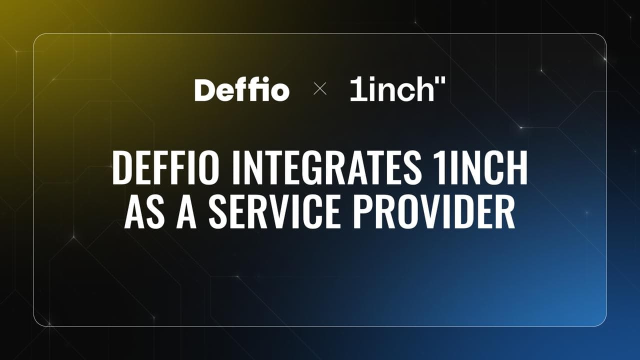 Deffio Integrates 1inch to Redefine Multichain Swaps and Bridge Experience in Non-Custodial Wallets