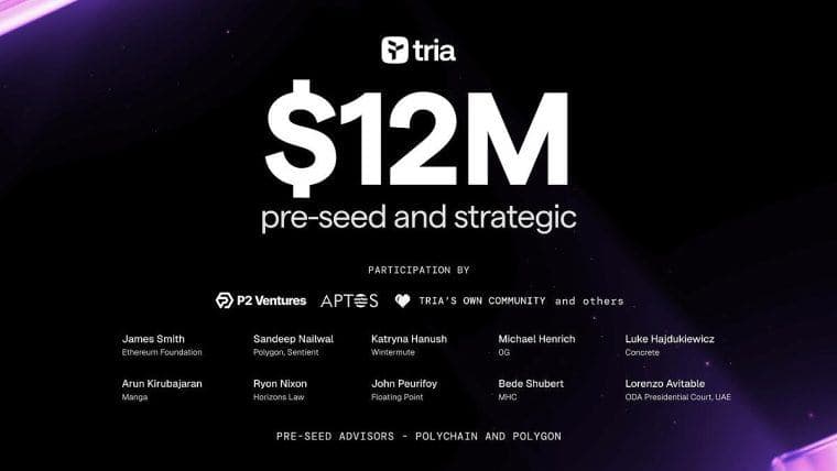 Tria Raises $12M to Be the Leading Self-Custodial Neobank and Payments Infrastructure for Humans and AI