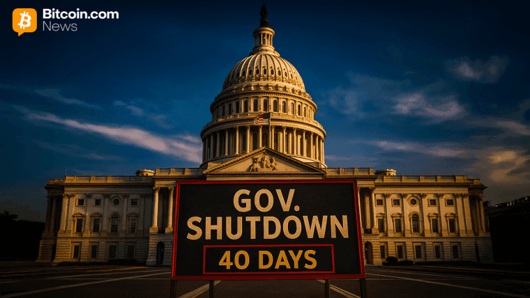 US Government Shutdown Hits Day 40 as Polymarket Traders Bet 60% on Mid-Novembro or Later