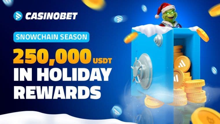 Céiliúrtann Casinobet Céad Bhliain Láidir Le Feachtas Séasúr Snowchain 250,000 USDT