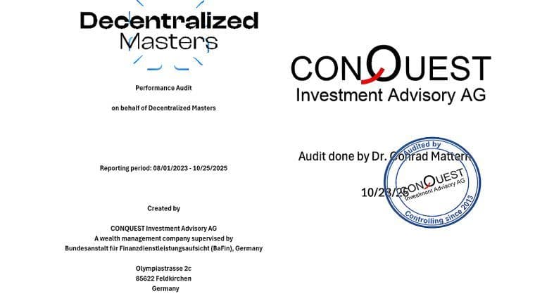 Résultats des Masters Décentralisés Audités Indépendamment : Taux de Réussite de 87% Avec un Gain Minimum de 20% sur 508 Signaux de Trade