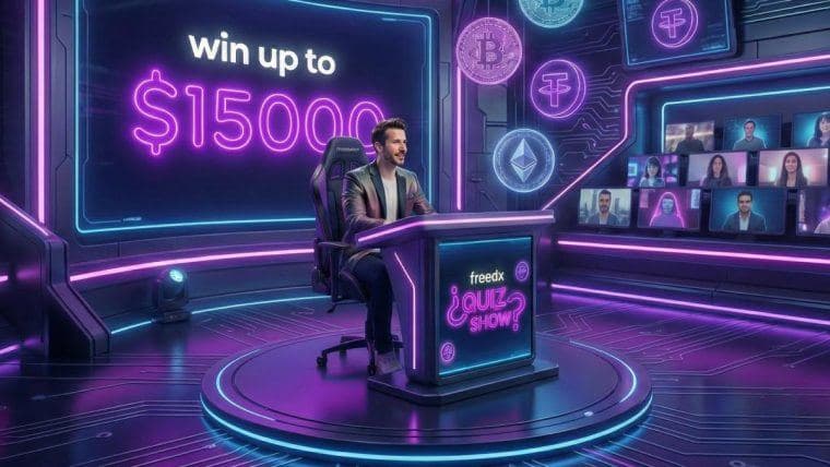 Freedx lance un quiz crypto en direct proposant 15 000 $ en récompenses