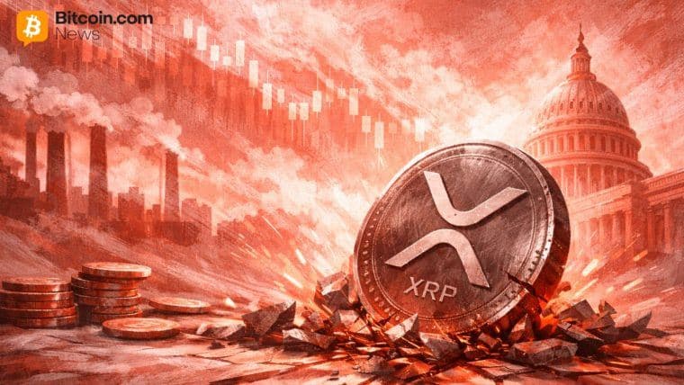 XRP Scende mentre l'Ondata di Rischio Avverso Alimenta una Vendita Diffusa nei Mercati Cripto