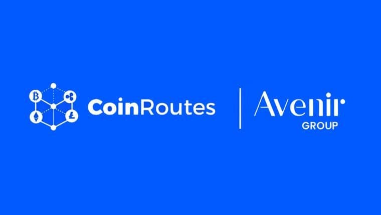 CoinRoutes zagotovi strateško naložbo in partnerstvo skupine Avenir za pospešitev institucionalnega trgovanja z digitalnimi sredstvi