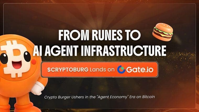 Fra runer til AI-agentinfrastruktur: $CRYPTOBURG lander på Gate.io