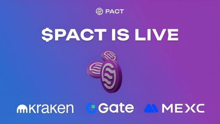 PACT napoveduje podporo za žeton $PACT na borzah Kraken, MEXC in Gate