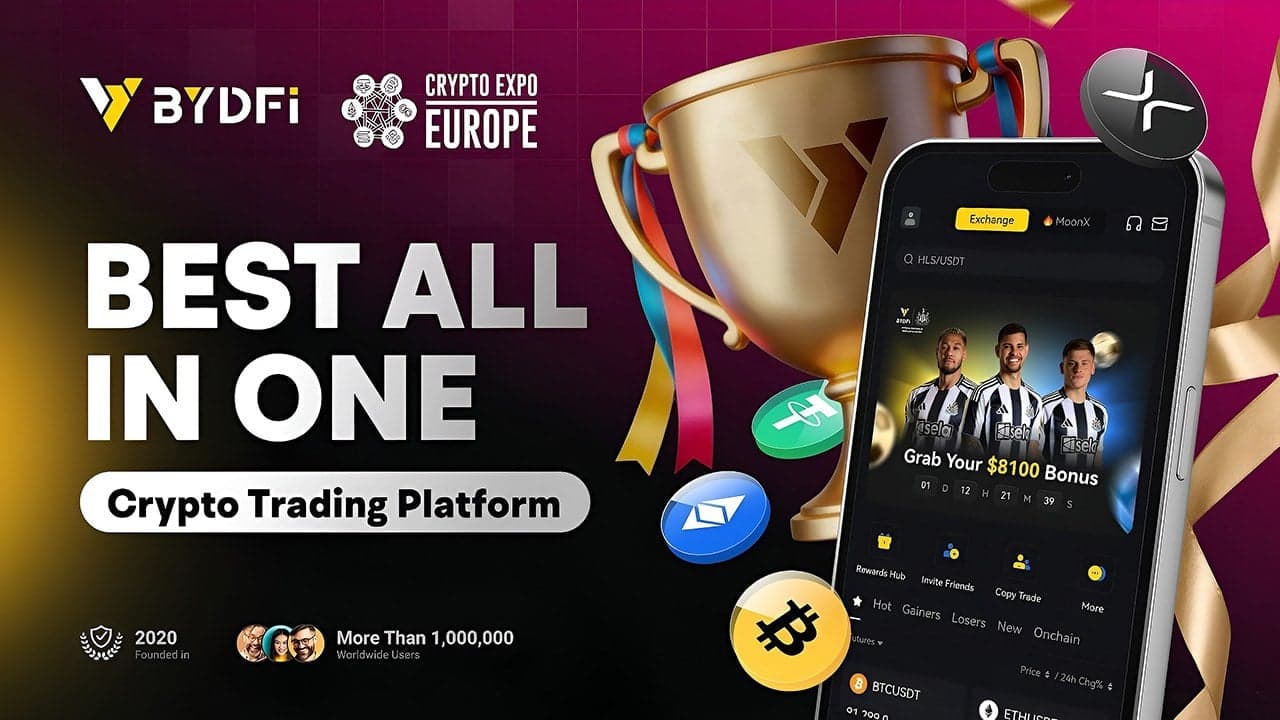 BYDFi kåret til beste alt-i-ett-kryptohandelsplattform på Crypto Expo Europe, og bygger videre på prisdrivet