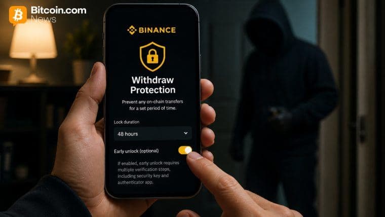 تطلق "بينانس" ميزة "قفل السحب" لمنع التحويلات القسرية للأموال