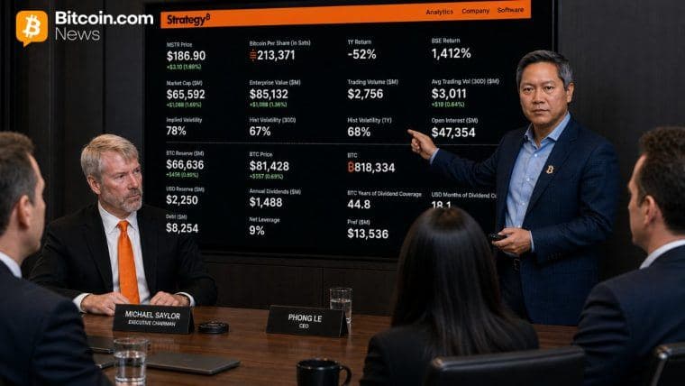 Strategy registra unas pérdidas de 12 540 millones de dólares, mientras que sus reservas de bitcoins alcanzan los 818 334 BTC