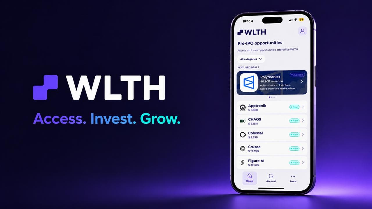 WLTH lancia un'app mobile su iOS e Android, aprendo le porte alle opportunità pre-IPO