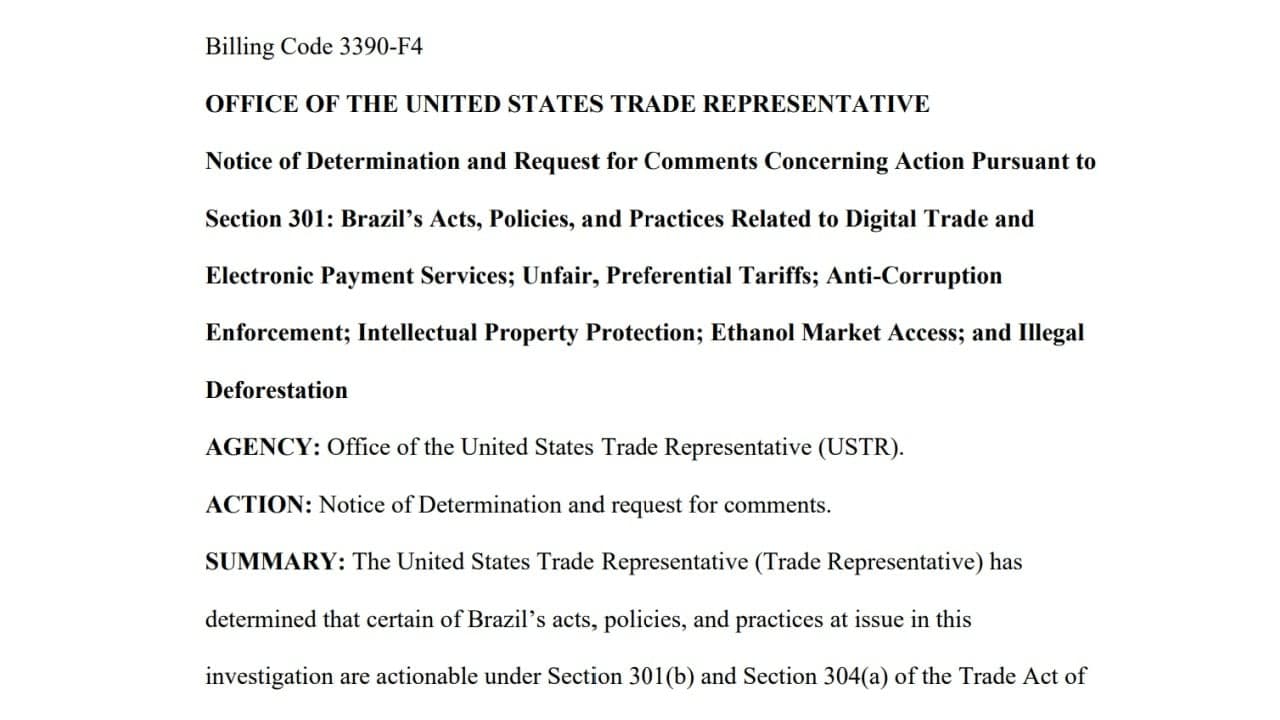 US Targets Brazil's Pix: Trade Report Claims Instant Payment System Restricts American Commerce
