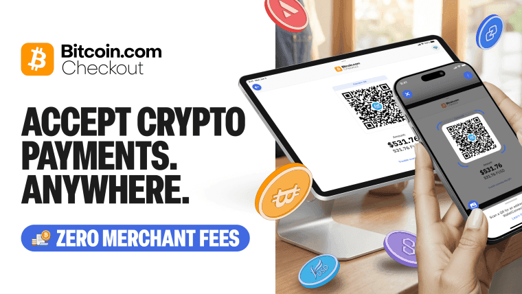 Bitcoin.com Checkout lanceres med nul gebyrer for forhandlere og automatisk afregning i stablecoins